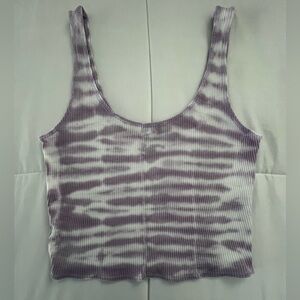 PACSUN Purple and White Cropped Tank